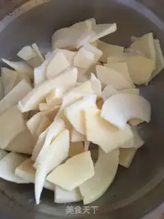 Make Fresh bamboo and fried meat step 1