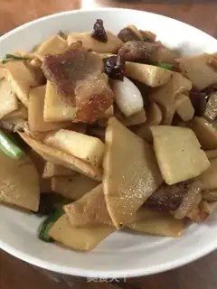 Make Fresh bamboo and fried meat step 8