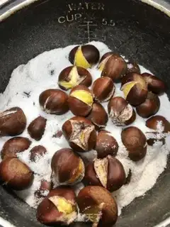 Make Fried chestnuts step 3