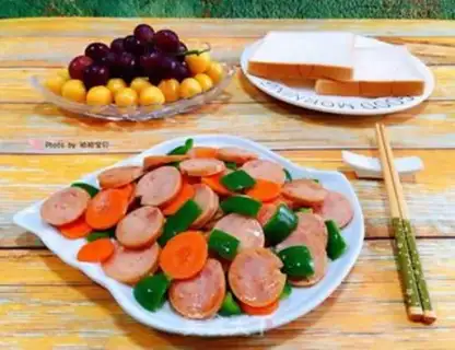 Make Pepper carrots and sausages step 10