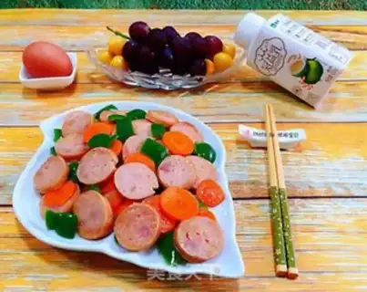 Make Pepper carrots and sausages step 12