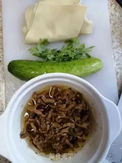 Make The cucumber bean skin step 1