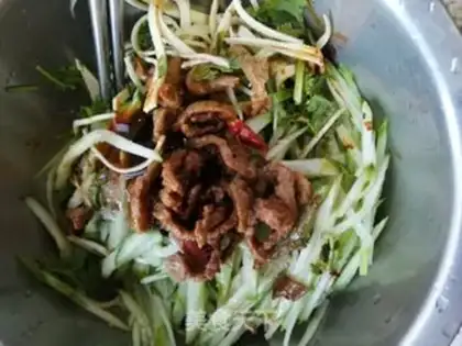 Make The cucumber bean skin step 3