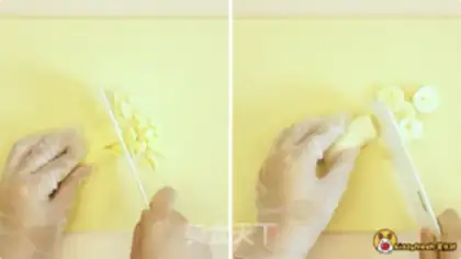 Make Banana fish pine roll step 2