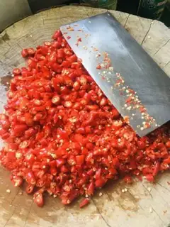 Make Cut the chili step 3
