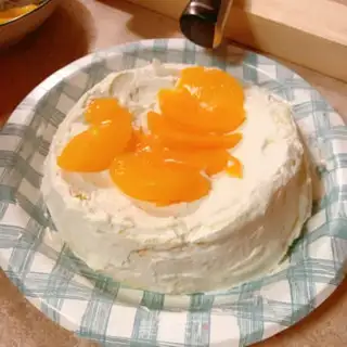 Make Peach birthday cake step 14
