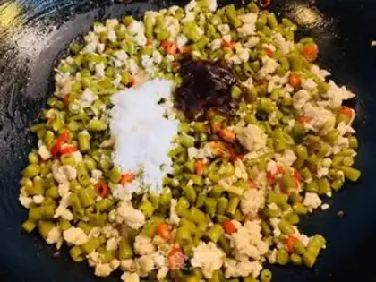 Make Pyramid meat and beans step 6