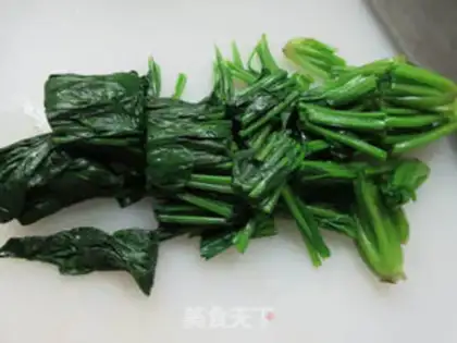 Make Fries and spinach step 3