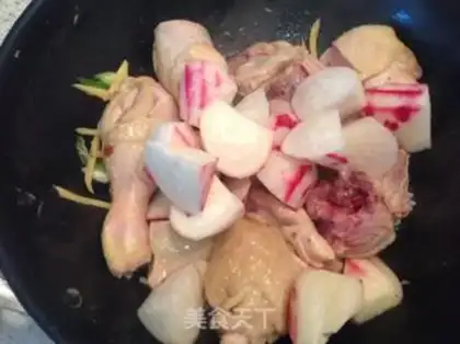 Make A radish chicken leg step 4