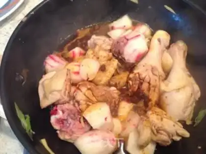 Make A radish chicken leg step 5