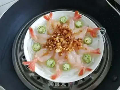 Make Garlic fan steamed shrimp step 7