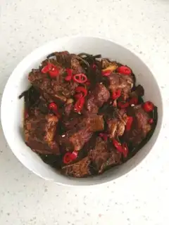 Make Red dry bean horn ribs step 13