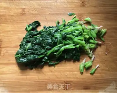 Make A spinach fan step 6