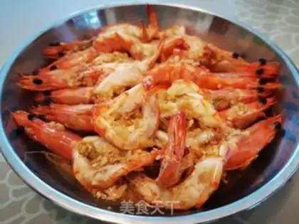 Make Garlic steamed shrimp step 5