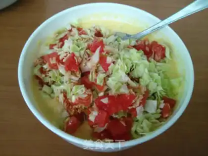 Make Tomato eggcake step 5