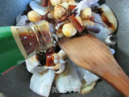 Make Fried eggs and squid step 7