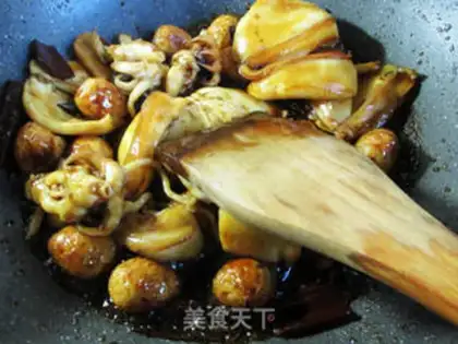 Make Fried eggs and squid step 11