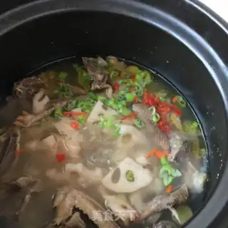 Make Lotus pigeon soup step 15