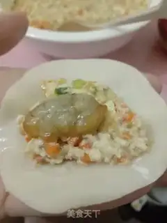 Make Shrimp tofu carrot dumpling step 2