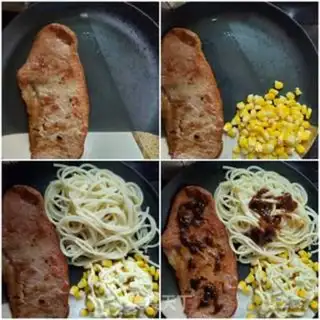Make Black pepper steak with pasta step 6