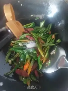 Make Pepper fried sausage step 6