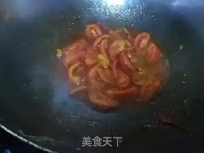 Make Tomato fried eggs step 8