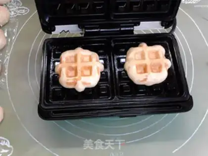 Make Double peanut butter and heart waffles step 14
