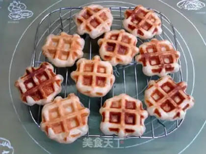 Make Double peanut butter and heart waffles step 15