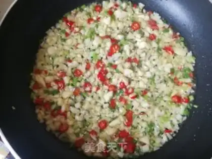 Make Garlic fan steams the meat step 7