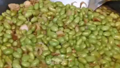 Make Spicy shrimp fur beans step 3