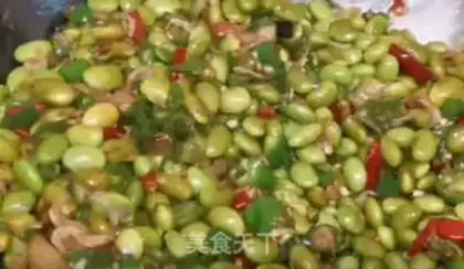 Make Spicy shrimp fur beans step 4