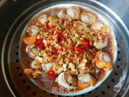 Make Garlic fan steams the meat step 12