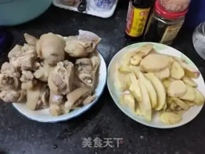 Make Egg pig-foot ginger step 1