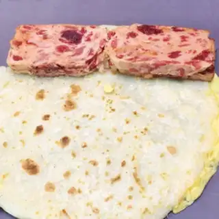 Make Ham pork egg burrito step 6