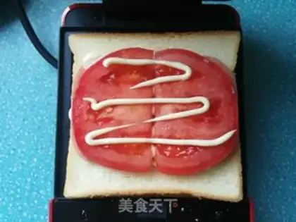 Make Tomato egg cheese sandwich step 8