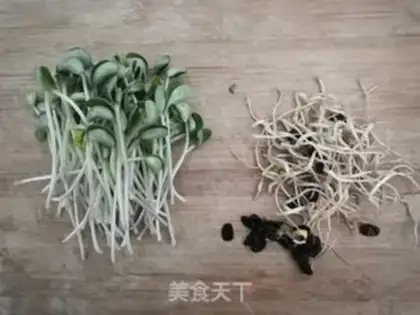 Make Crab Willow black bean sprouts step 1