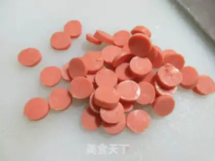 Make Ham sausage celery butterflies step 1