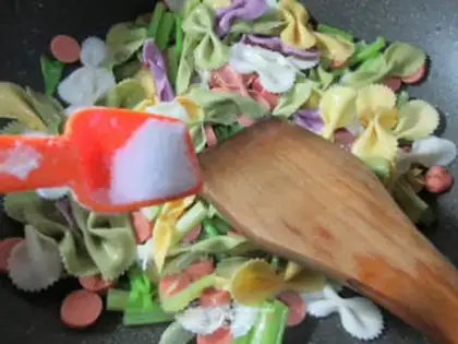 Make Ham sausage celery butterflies step 6