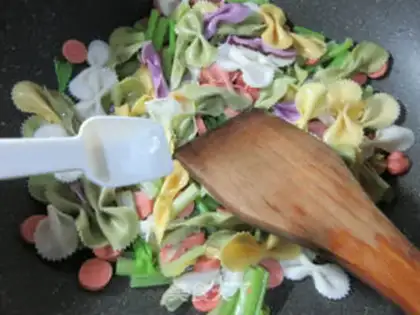 Make Ham sausage celery butterflies step 7