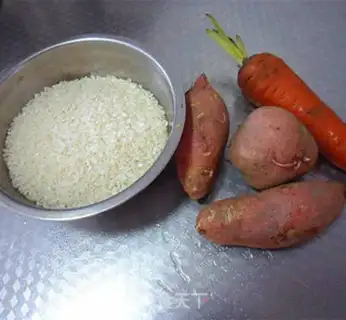 Make Carrots, sweet rice step 0