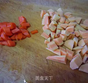 Make Carrots, sweet rice step 1