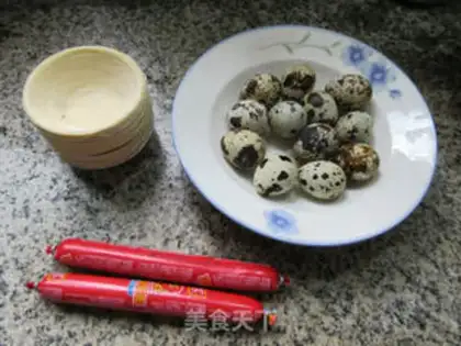 Make Ham intestinal quail balls step 0