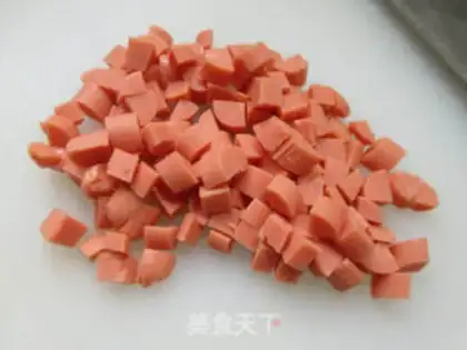 Make Ham intestinal quail balls step 1