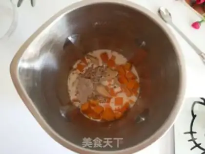 Make Pumpkin lily milk soup step 2