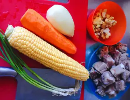 Make walnut corn ribs soup step 0