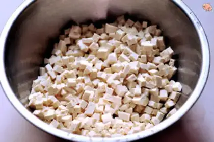 Make Spicy tofu bag step 1