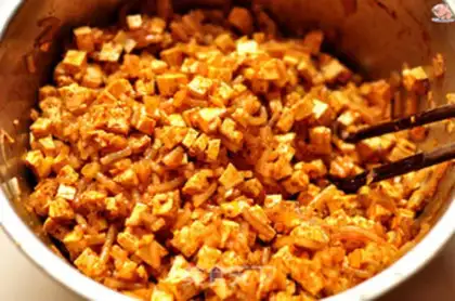 Make Spicy tofu bag step 8