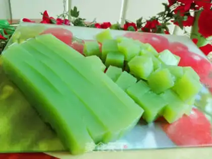 Make cucumber juice pea powder step 7