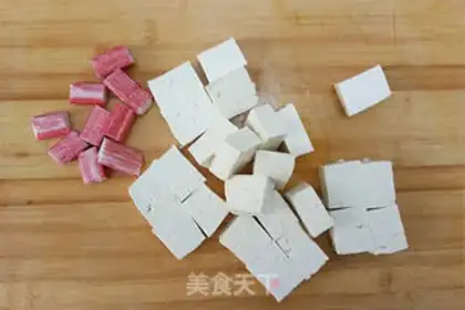 Make Crab mushroom tofu step 1
