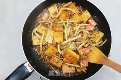 Make Crab mushroom tofu step 10